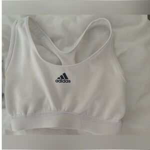 Adidas White Performance Sports Bra